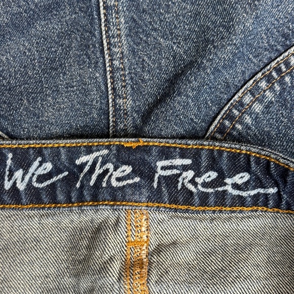 We The Free Free People Raw Hem Denim Mini Skirt Size 28 - Picture 12 of 12